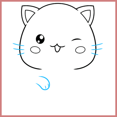 Disegno di un gatto Kawaii 5