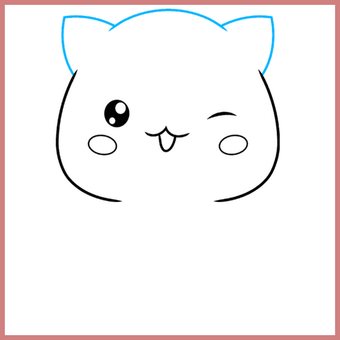 Disegno di un gatto Kawaii 3