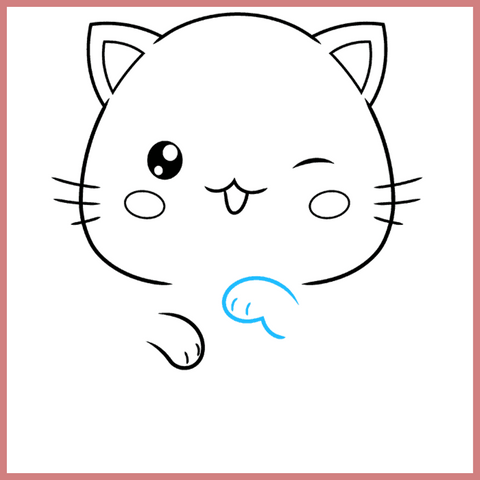 Disegno di un gatto Kawaii 6